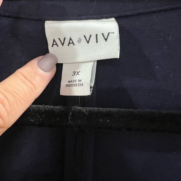 Navy Cotton Blazer - Picture 1 of 5